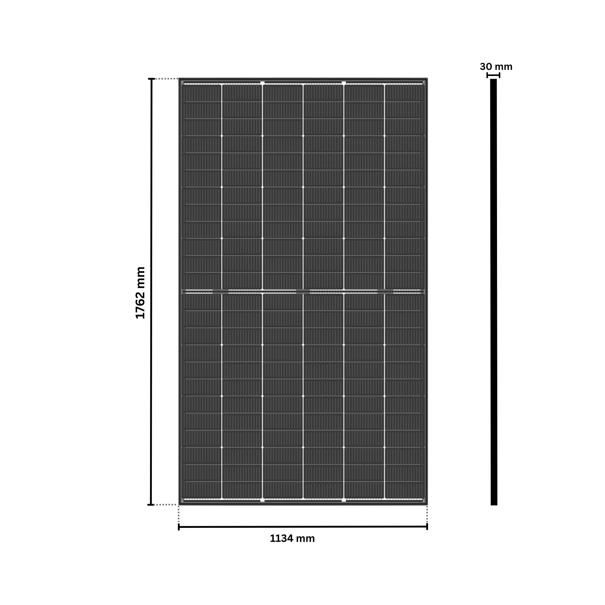 TriSolarmodul 435Wp Trina Solar Vertex S+ TSM-NEG9RC.27 Doppelglas - Abmessung