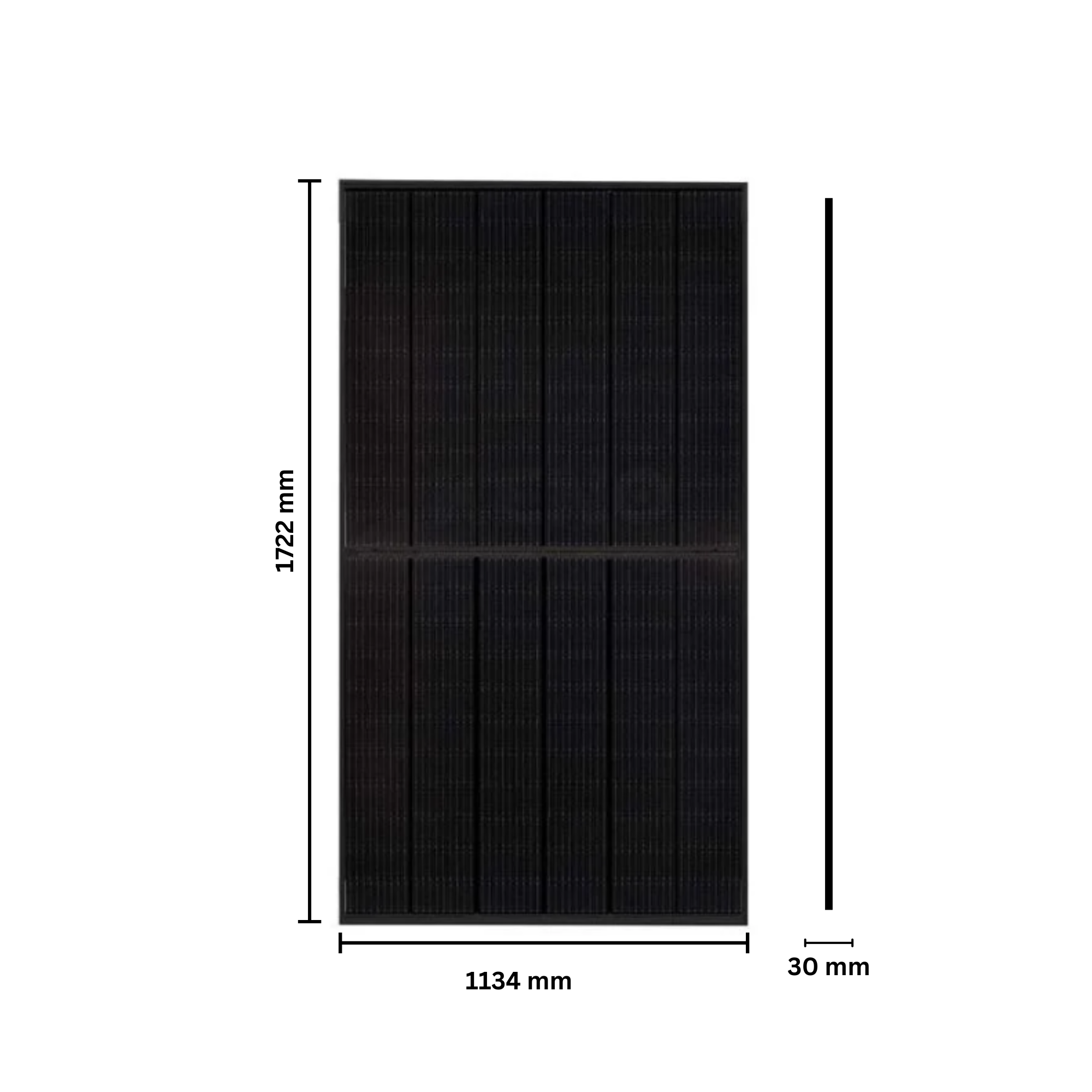 Solarmodul 405Wp Phono Solar TWINPLUS X Full Black Mono-PERC M6-10B-B Abmessungen