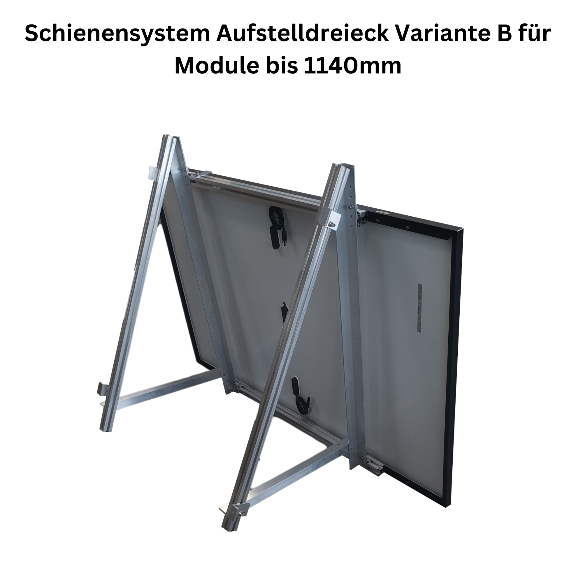 Schienensystem Aufstelldreieck Variante B für Module bis 1140 mm