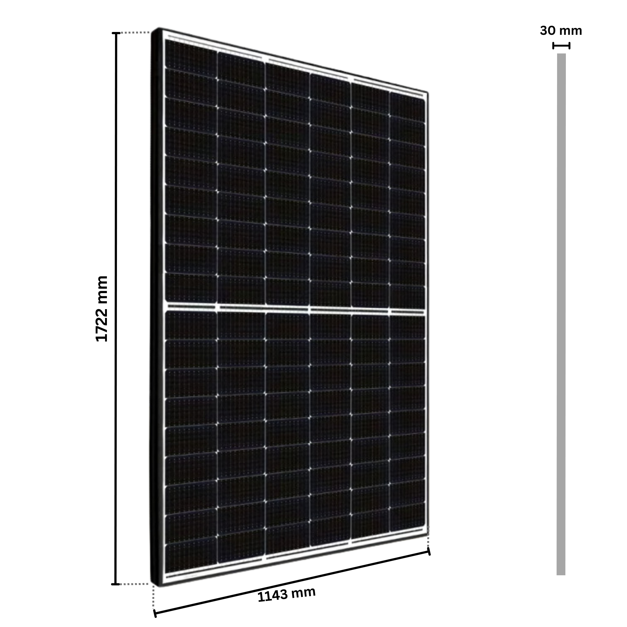 Solarmodul 410Wp Canadian Solar Black Frame Abmessung