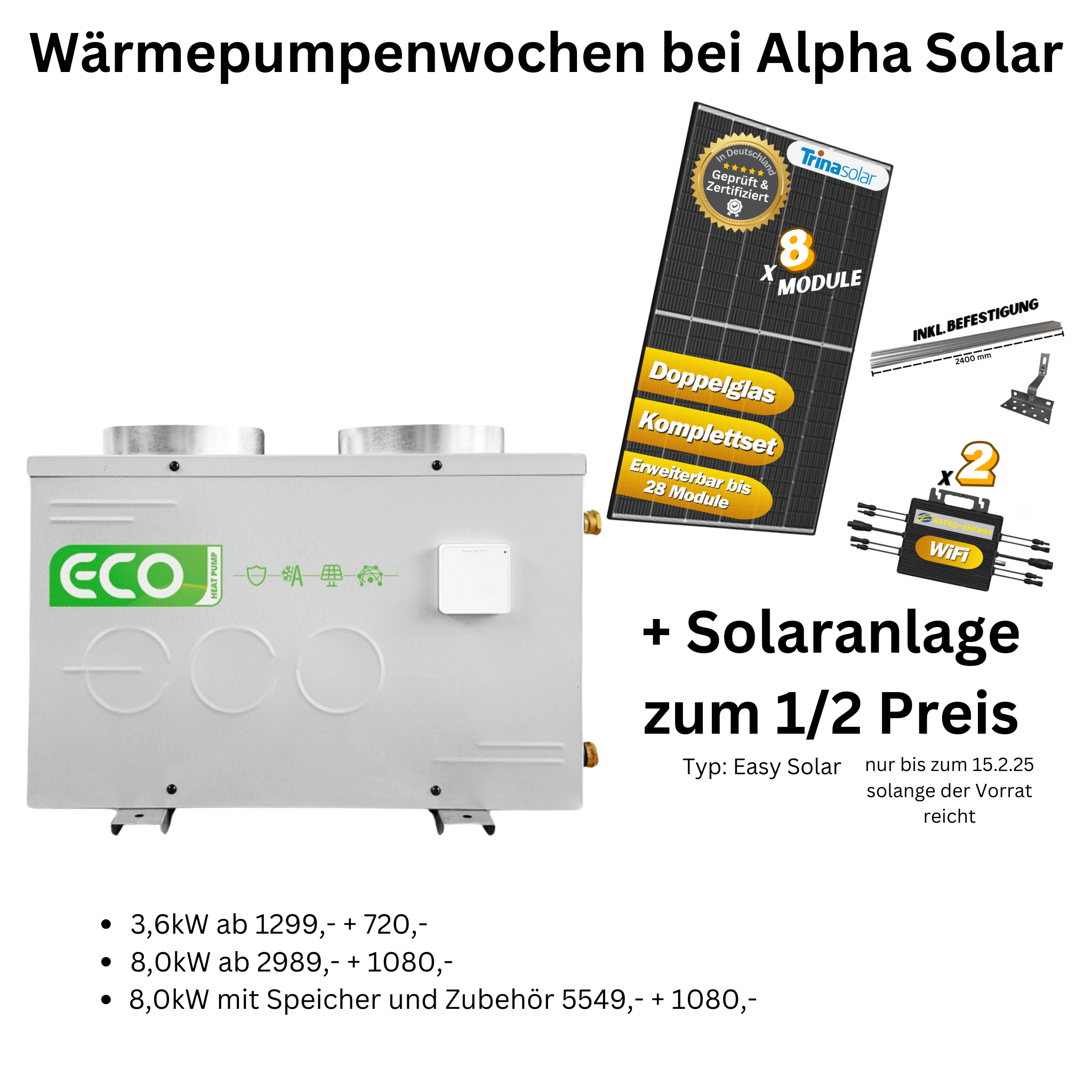 Sunex DROPS ECO Wärmepumpe