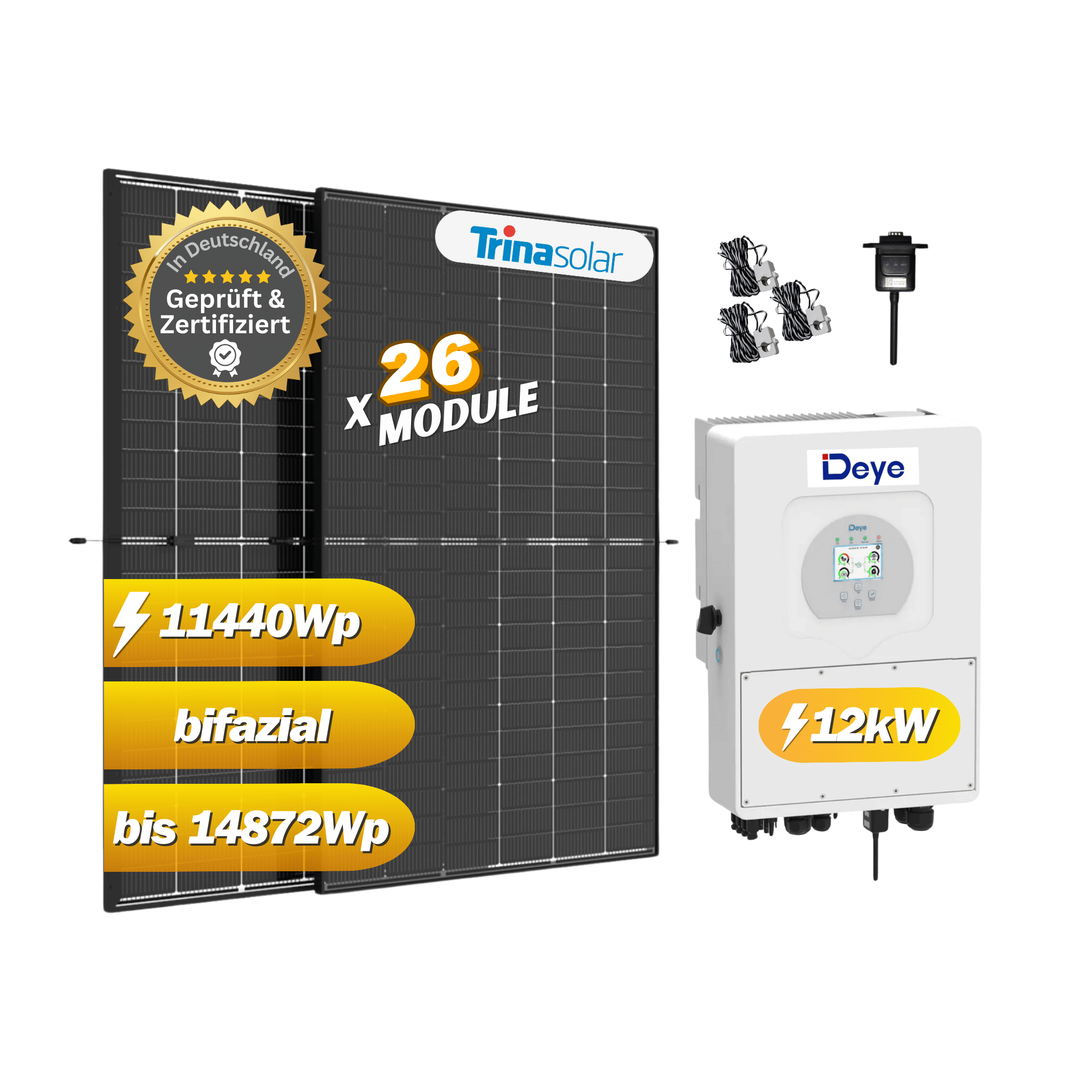 Photovotaikanlage 11440Wp/12kW Trina Solar 440Wp+Deye12K