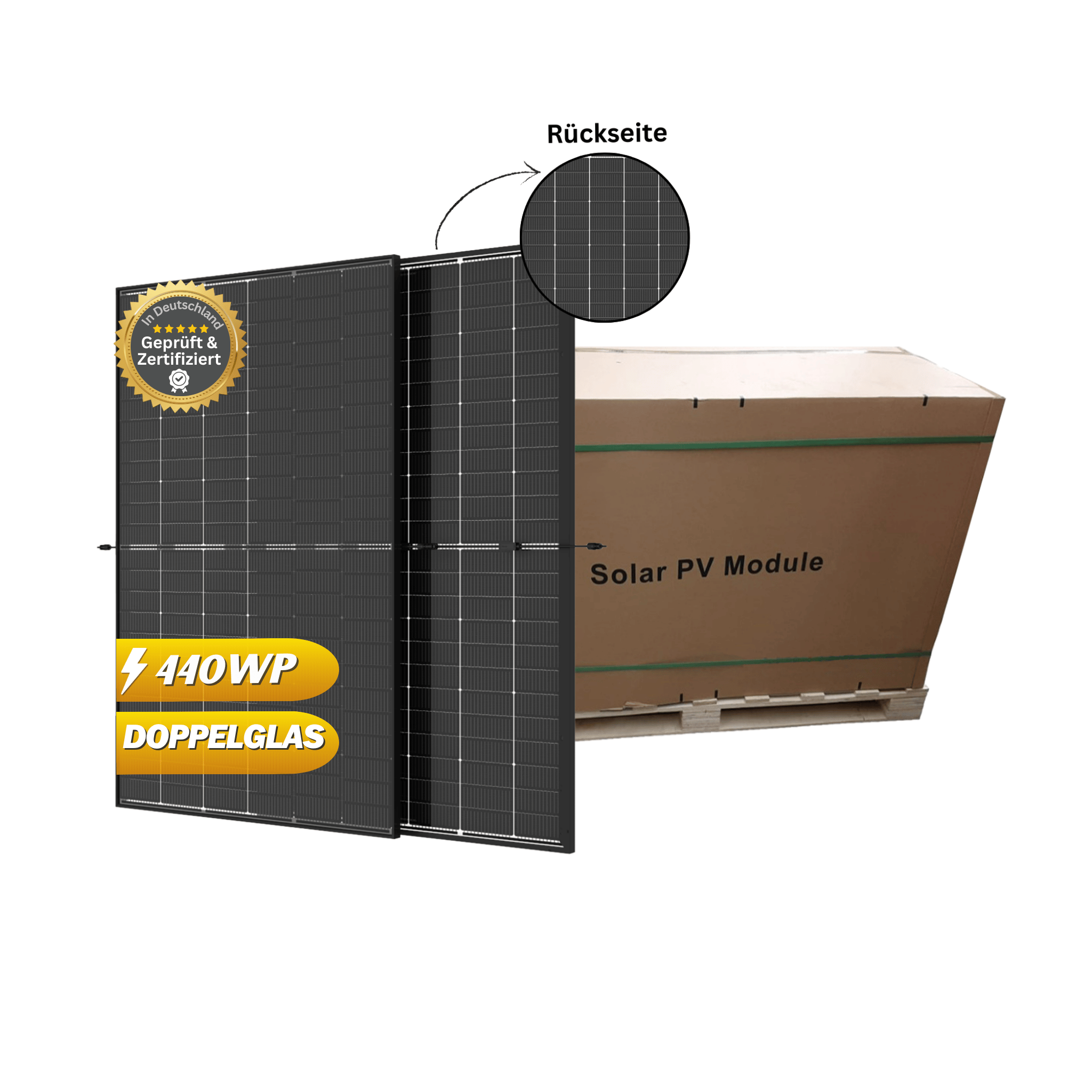 Solarmodul 440Wp Trina Solar Vertex S+ Bif. DG 1 Palette