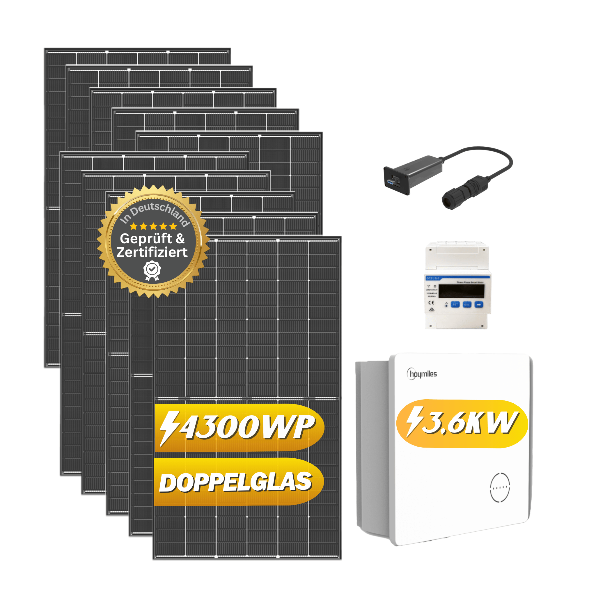 PV-Anlage Set 3440Wp/3,6kW TRINA SOLAR 430Wp + HYS-3.6LV-EUG1