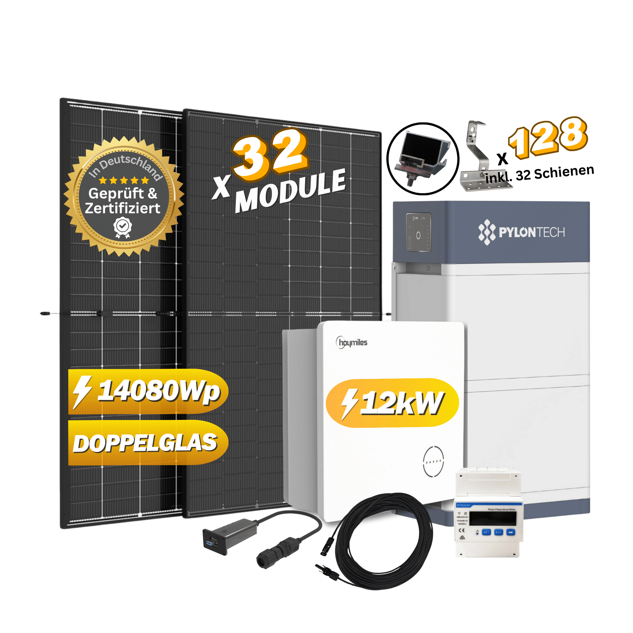 PV-Anlage Set 14080Wp/12kW TRINA SOLAR 440Wp+HYT12.0HV-EUG1