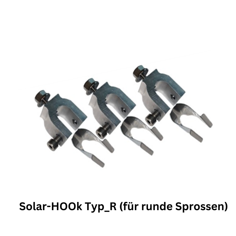Befestigungssystem Solar Hook Typ-R1 Set - Runder Handlauf / Runde Streben
