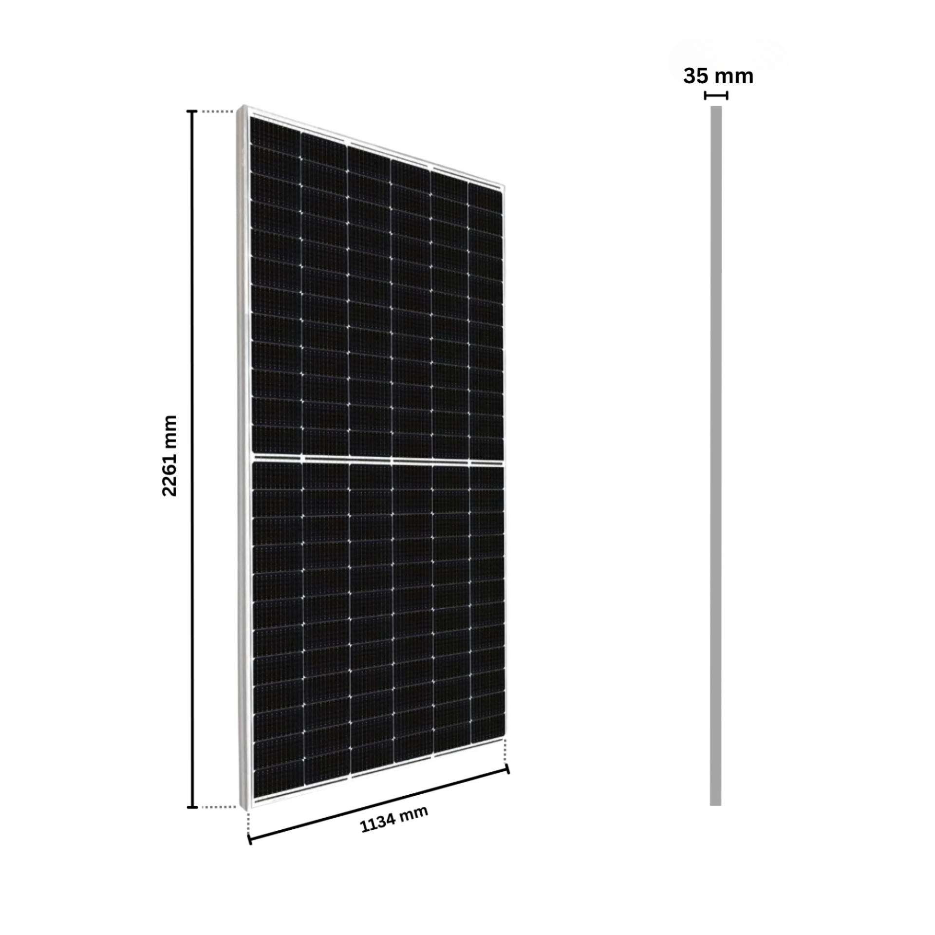 Solarmodul 5500Wp Canadian Solar Silver Frame HiKu6 Mono PERC  Abmessung