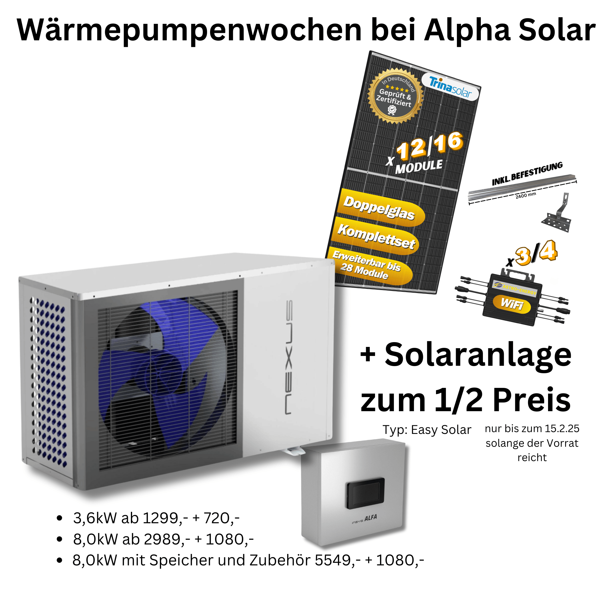 Wärmepumpe NEXUS M8 EVI + Elektrobox - INSYG ALFA M EVI