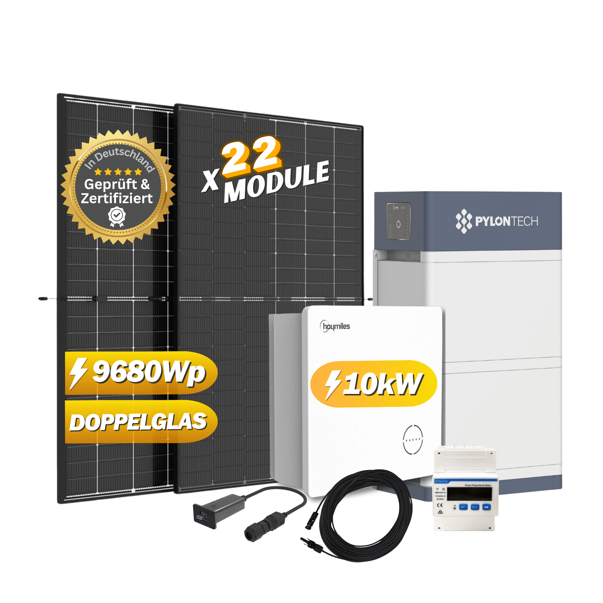 PV-Anlage Set 9680Wp/10,0kW TRINA SOLAR 440Wp+HYT10.0HV-EUG1